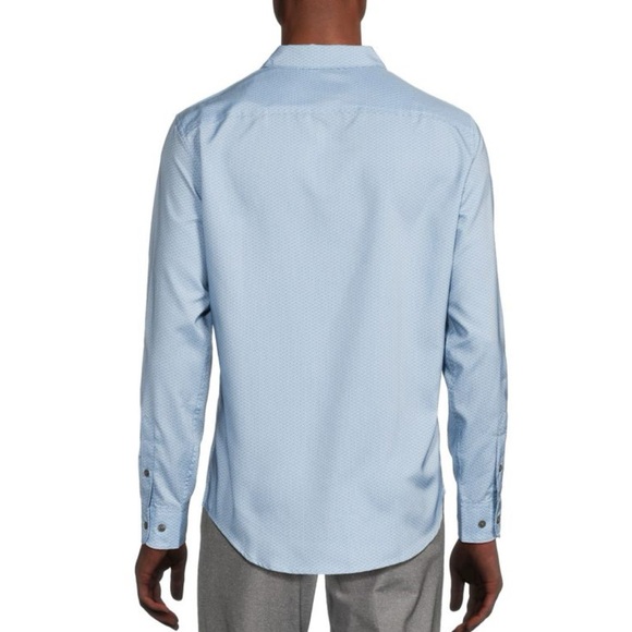 Perry Ellis Slim Fit Stretch Printed Spring Lake Button Up Down Dress Shirt 2XL - Picture 8 of 11